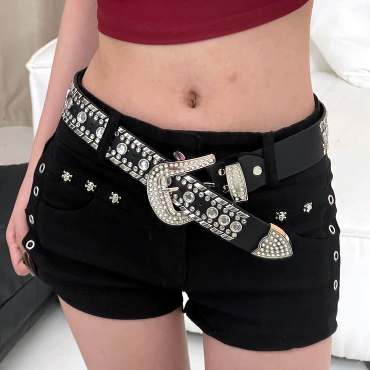 楽天市場】【10％OFFクーポン！配布中！】SHEENA ラインストーンベルト