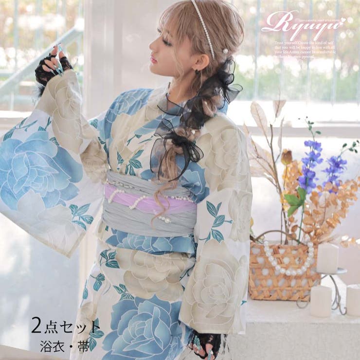 楽天市場】【10％OFFクーポン！配布中！】Ryuyu 浴衣 花柄 大柄