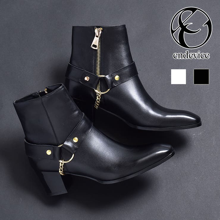 楽天市場】SVEC サイドジップ レザー リングブーツ / チェーン