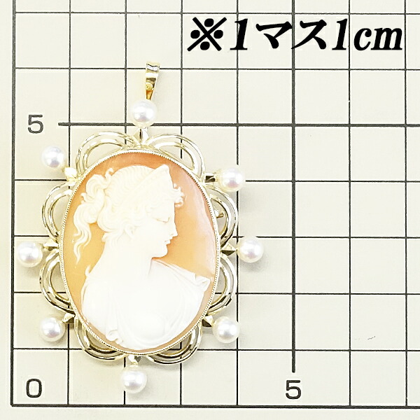 楽天市場】ミキモト シェル カメオ ブローチ ペンダントトップ アコヤ