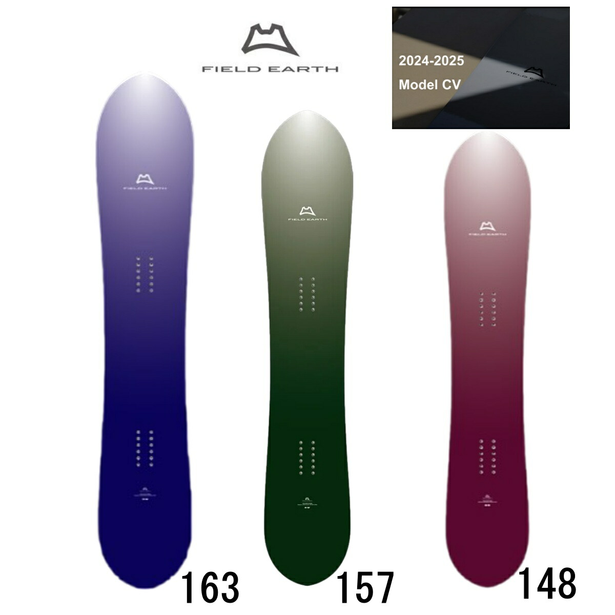 楽天市場】CV 2.5D 163 157 148FIELD EARTH SNOWBOARDS24-25フィールド