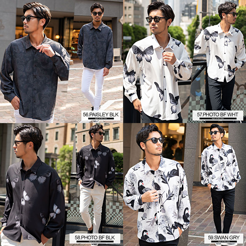 楽天市場】【送料無料】シャツ メンズ ブランド 総柄シャツ ジョー