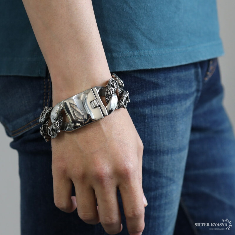 楽天市場】超重厚 極太ブレスレット 幅34mm メンズブレスレット