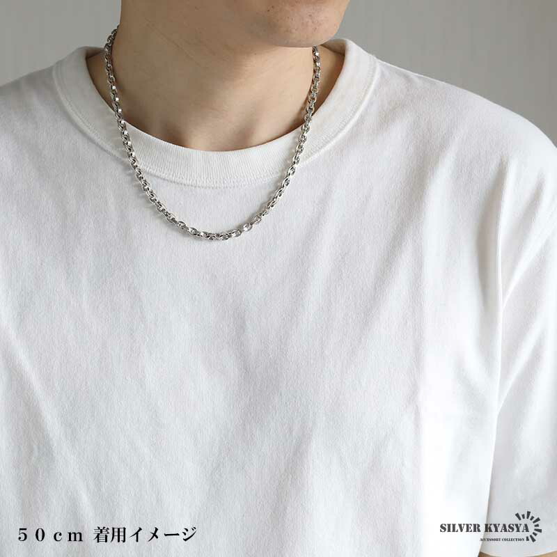 楽天市場】ペーパーチェーンネックレス 燻し仕上げ 重厚感あり 六字