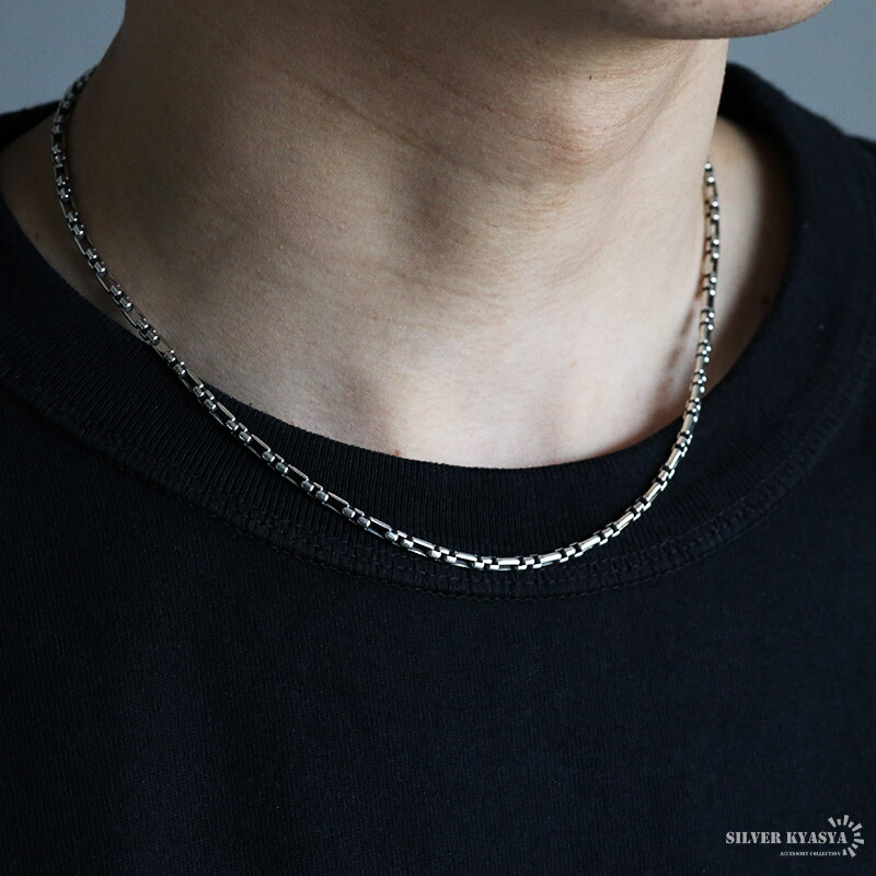 楽天市場】シルバー925 フィガロチェーンネックレス 45cm ベネチアン