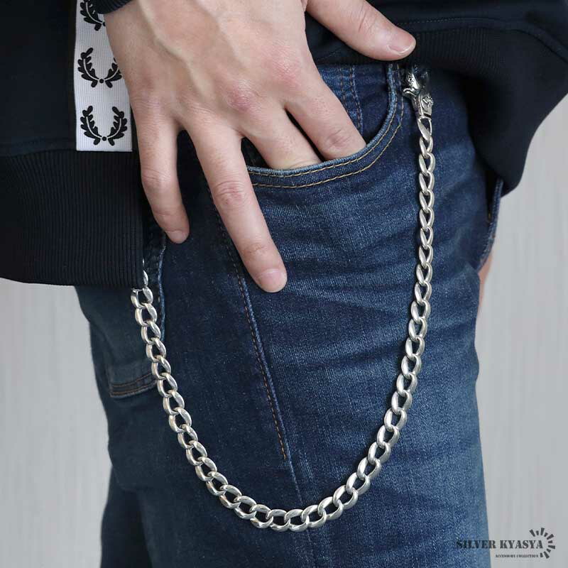 楽天市場】シルバー925 極太 ウォレットチェーン 喜平チェーン クロス