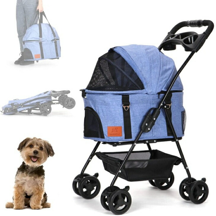 楽天市場】SKISOPGO 分離式 ペットカート 4輪360°回転 折りたたみ 犬用