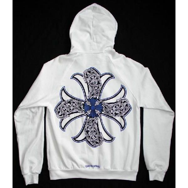 楽天市場】クロムハーツ スウェットパーカー ジップ ホースシュー 白