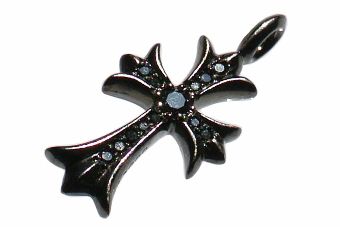 楽天市場】クロムハーツ タイニーCHクロスチャーム ブラックダイヤ