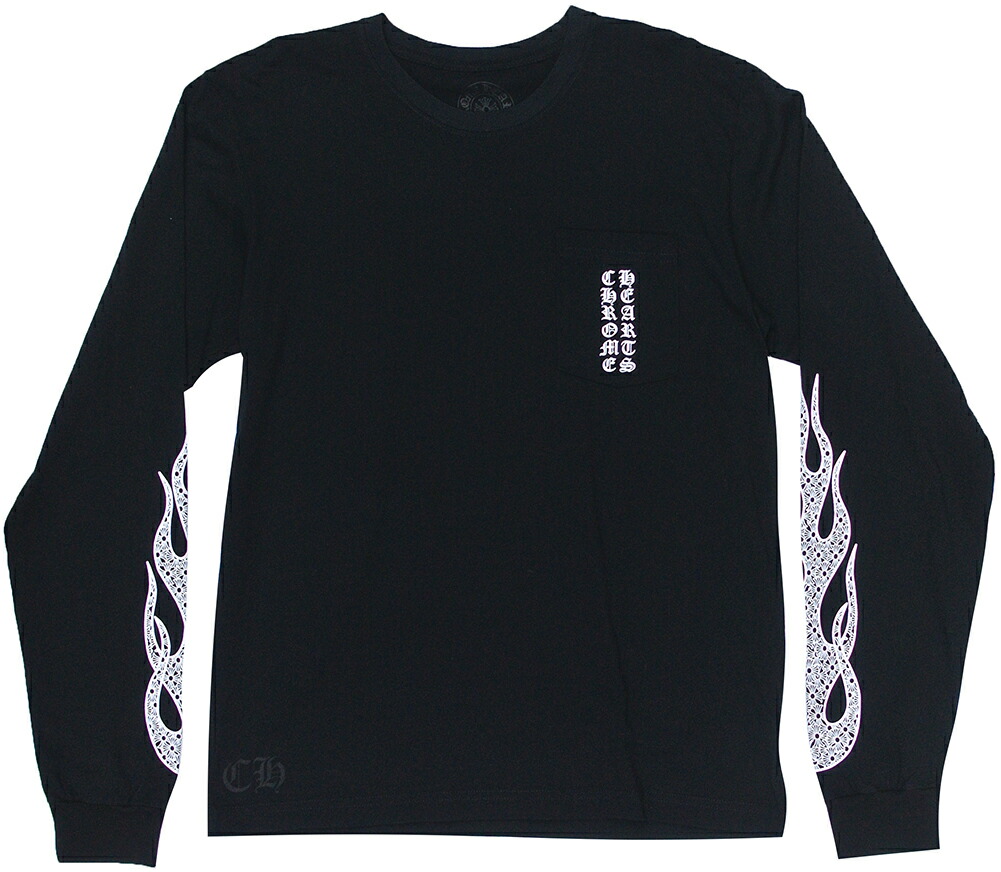 楽天市場】CHROME HEARTS LONG SLEEVE T-SHIRT FLAME / CH PLUS クロム