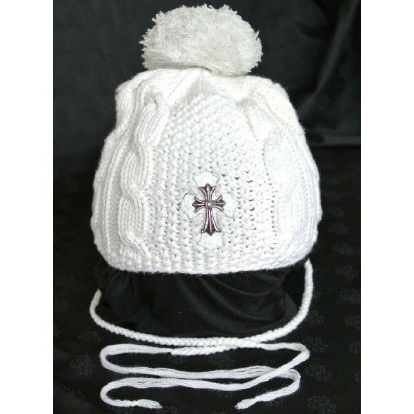 楽天市場】クロムハーツ ニットビーニー Pom-Pom シルバー クロス