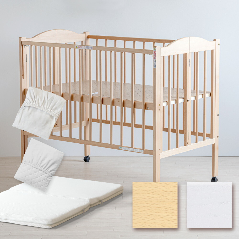 楽天市場】日本製 ベビーベッド 「ワンタッチハイベッド パル