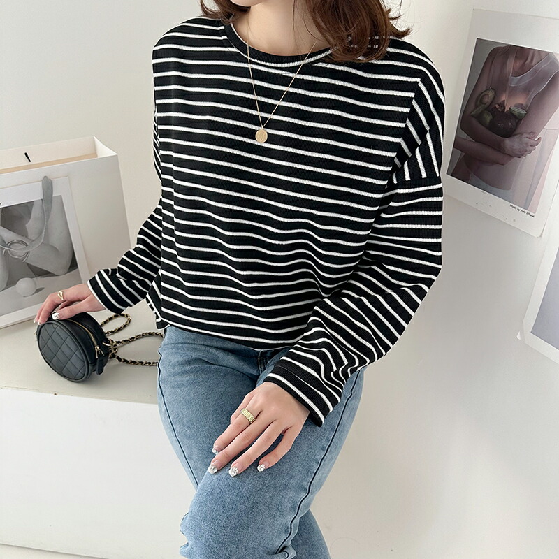 楽天市場】【3/2！クーポンで2,230円】 ボーダー ロンt カットソー