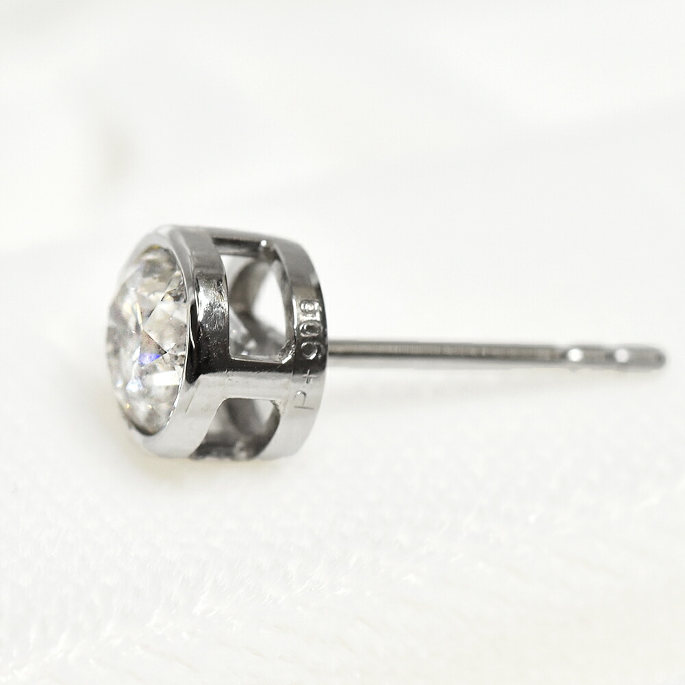 楽天市場】Pt900 1ct ダイヤピアス 片耳 プラチナ 1粒ダイヤモンド