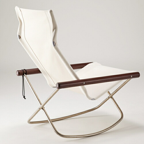 楽天市場】ニーチェアエックス ロッキング ホワイト ダークブラウン NY