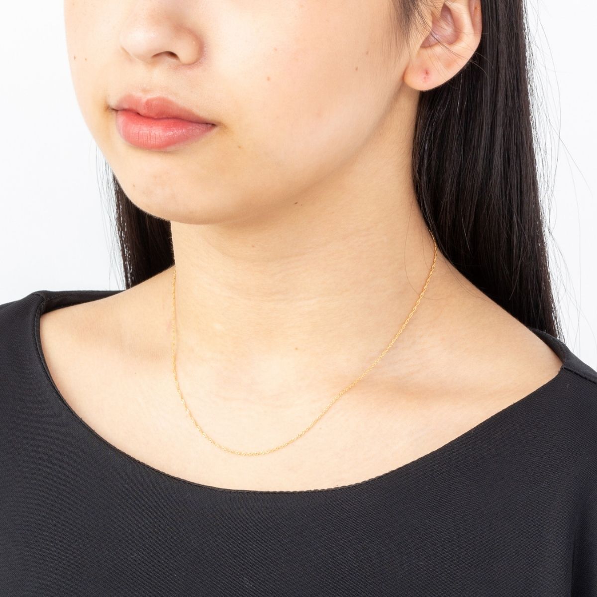 楽天市場】18金 スクリュー ネックレス チェーン K18 刻印 40cm 【 18