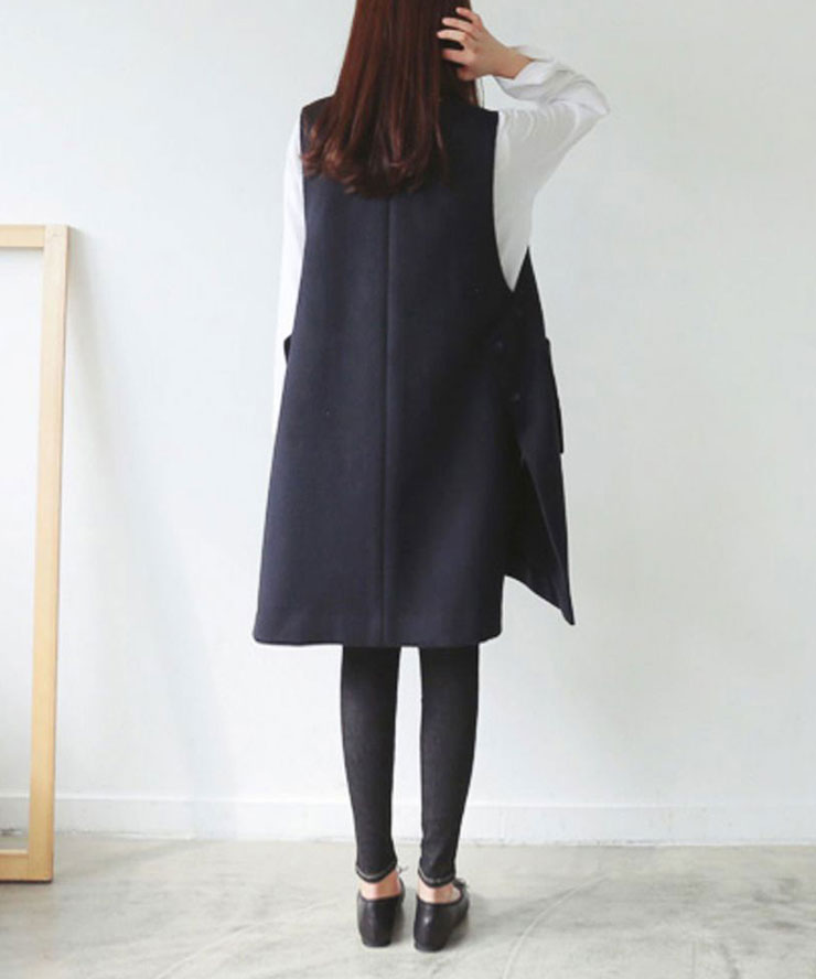 楽天市場】ノーカラー ジレベスト ジレ ベスト ロングジレ ロング