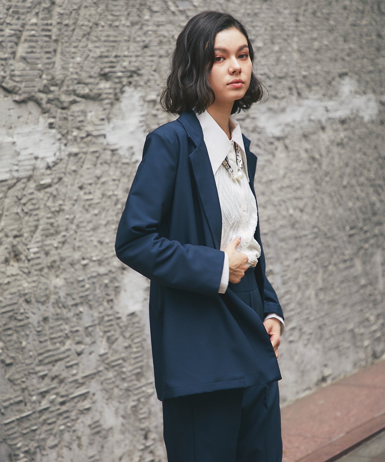 楽天市場】ダブルテーラード ジャケット ＆ テーパード パンツ 2点