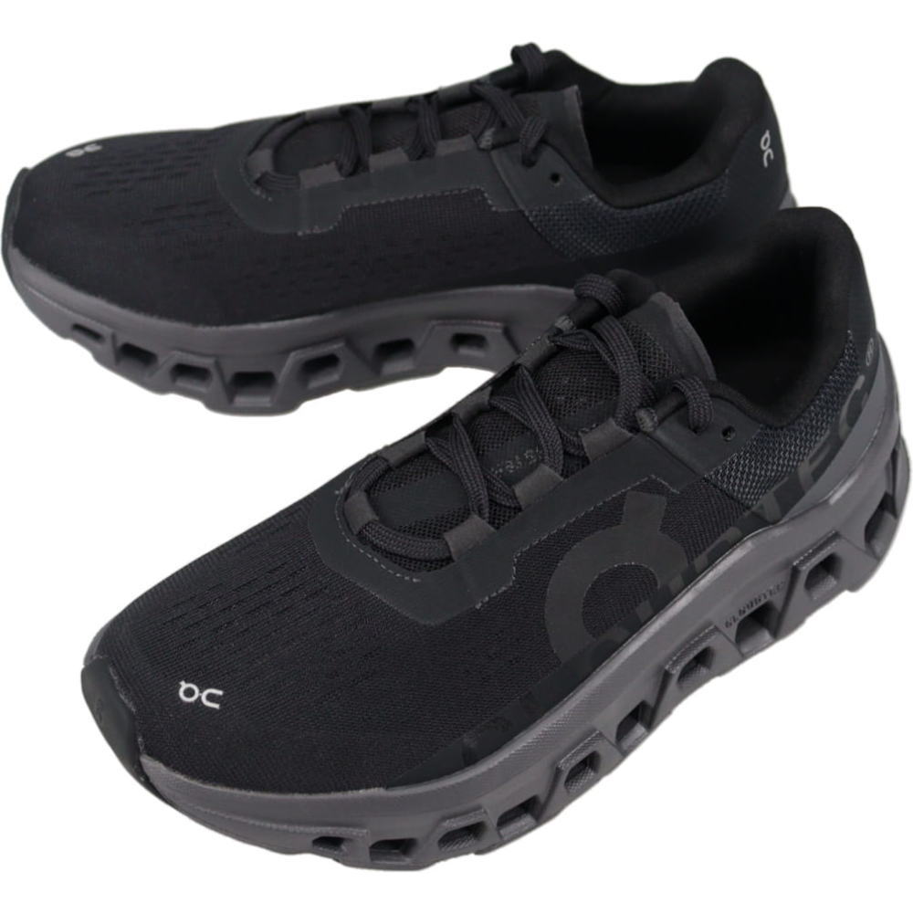 む*び様 On Cloudmonster レディース 黒 23cm ブラックマグ Women's