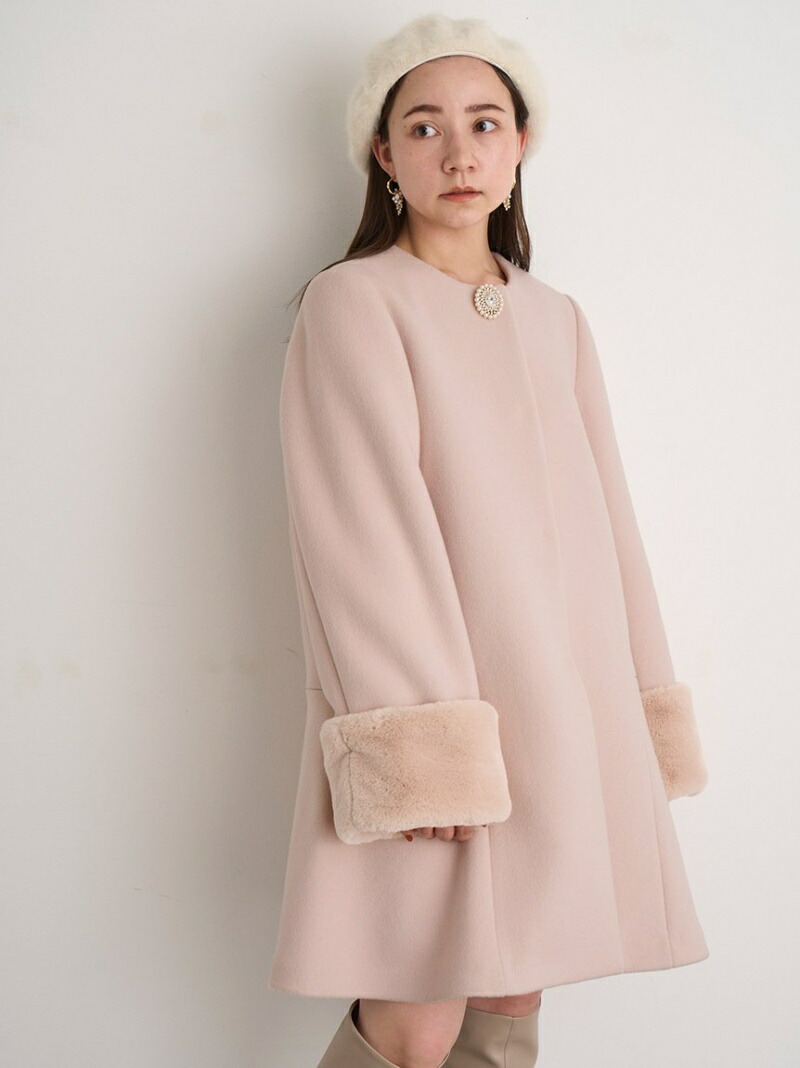 楽天市場】【WEB限定】ビジューブローチAラインコート SNIDEL