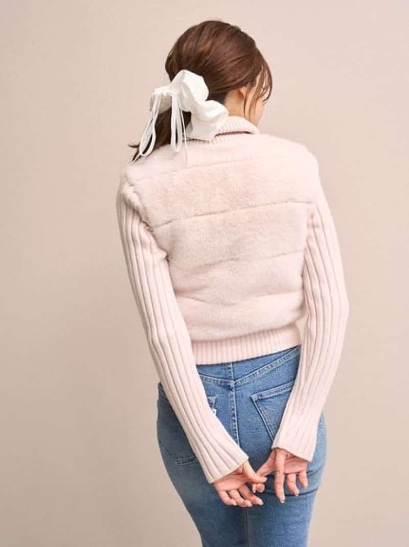 楽天市場】ファーニットブルゾン【カンヘウォン着用】 SNIDEL