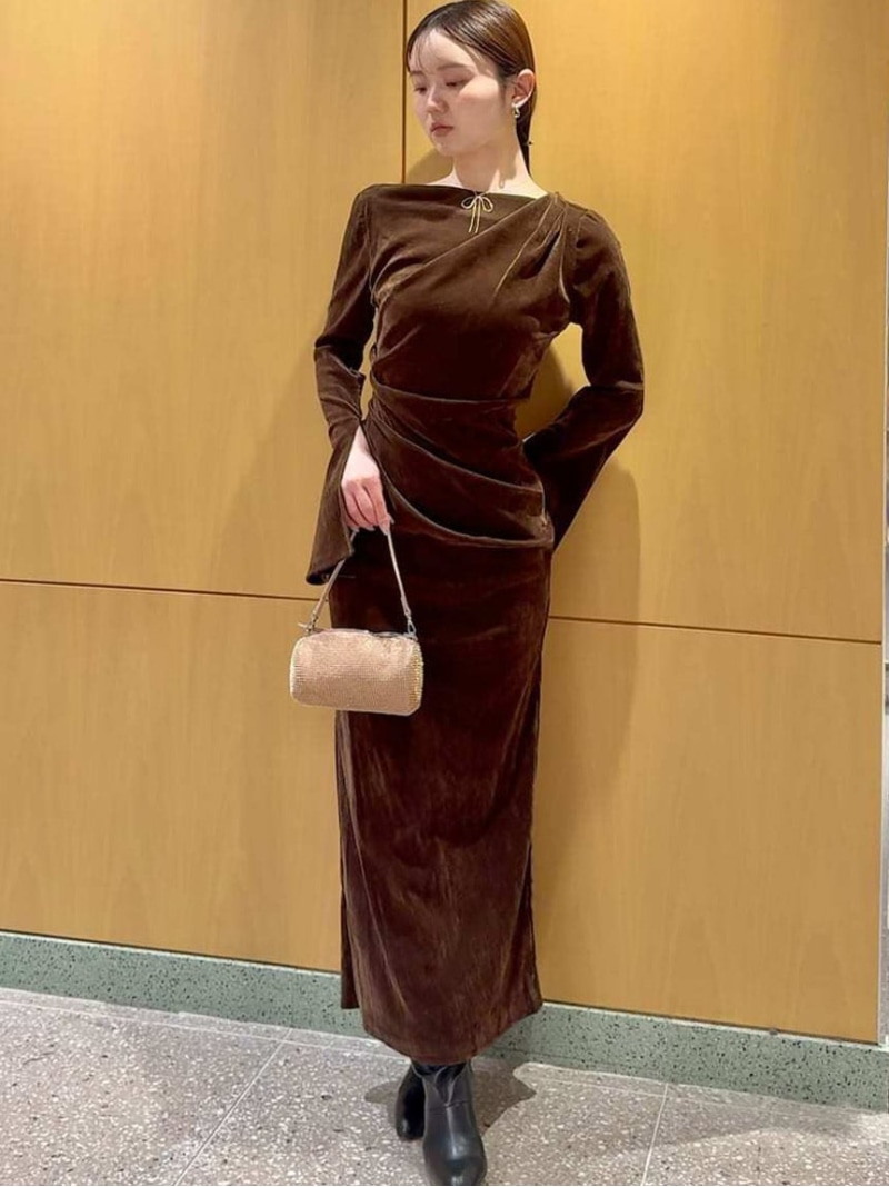 楽天市場】フロッキーベロアドレープドレス SNIDEL スナイデル