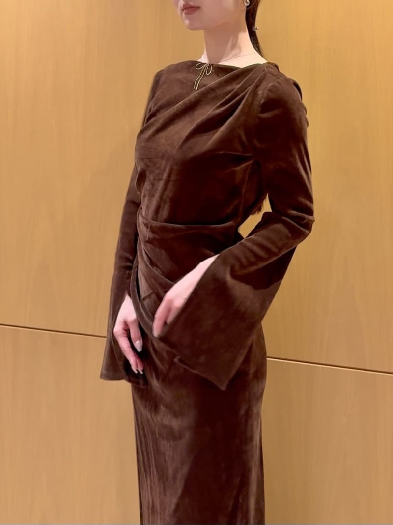 楽天市場】フロッキーベロアドレープドレス SNIDEL スナイデル