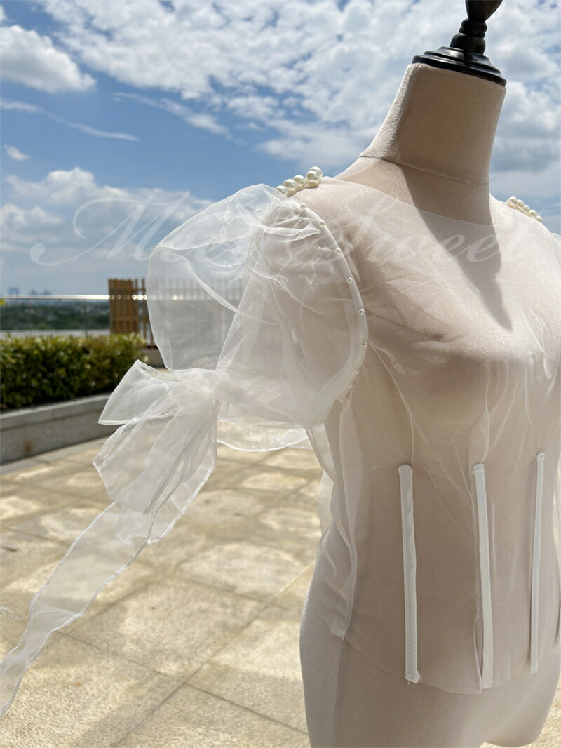 楽天市場】ドレスアレンジ ウェディングボレロ パーティーボレロ