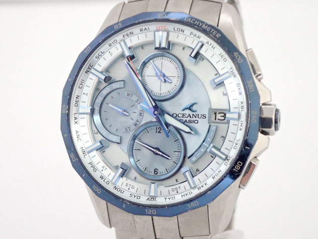楽天市場】CASIO/カシオ オシアナス マンタ アクアマリンブルーモデル