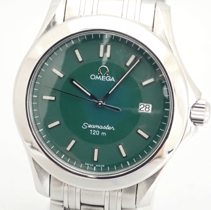 楽天市場】OMEGA オメガ シーマスター120m 2511-72 グリーン メンズ