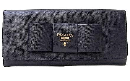 楽天市場】PRADA/プラダ リボン二つ折り長財布 1M1132 SAFFIANO