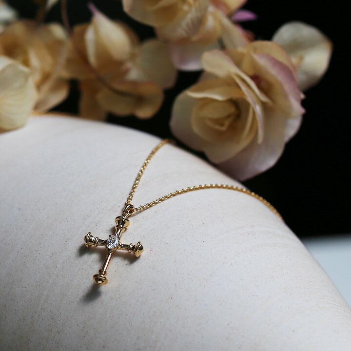 楽天市場】【Parthenon Cross Necklace】 K10/K18/Pt900 クロス