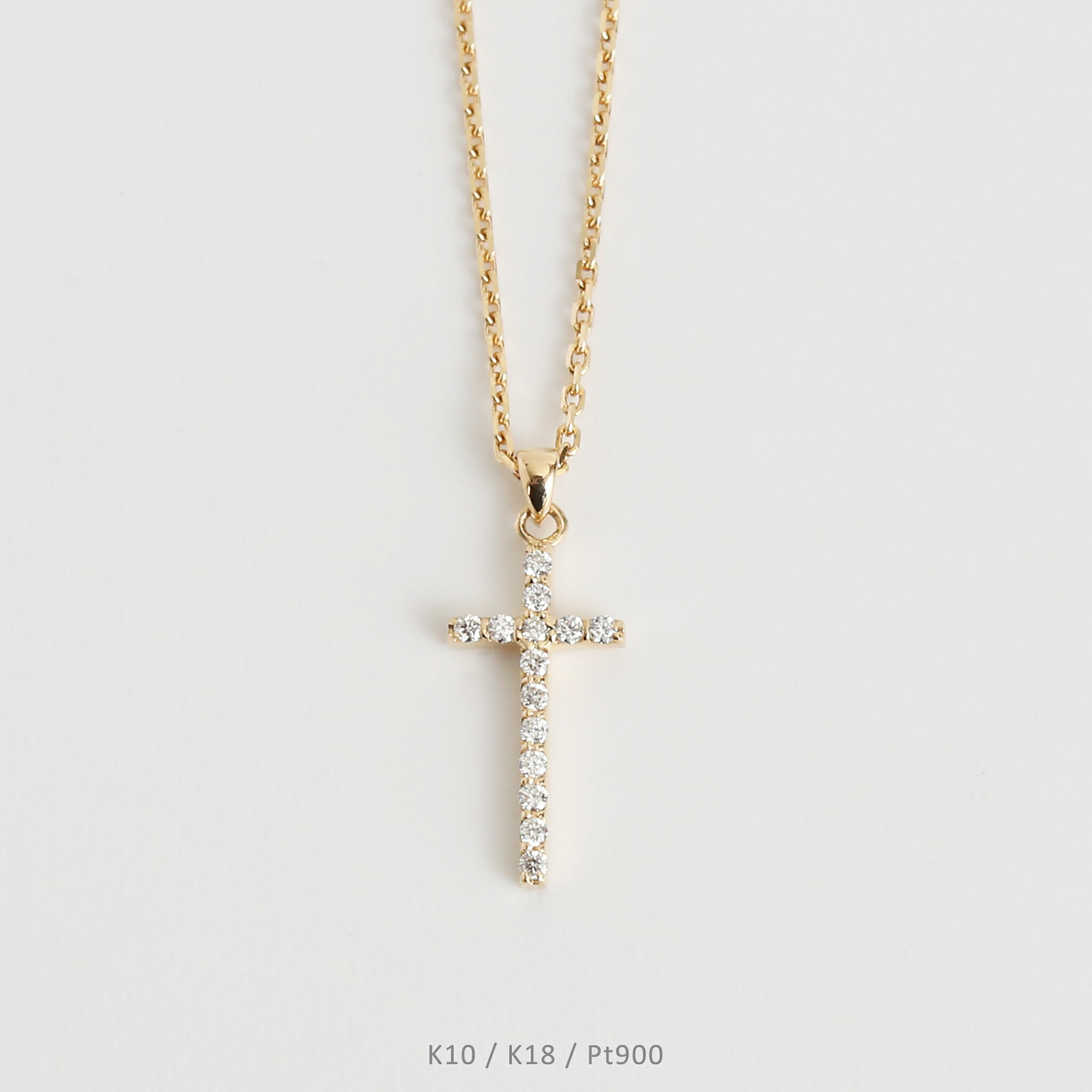 楽天市場】【Chrono Necklace】 K10/K18/Pt900 ダイヤモンド クロス