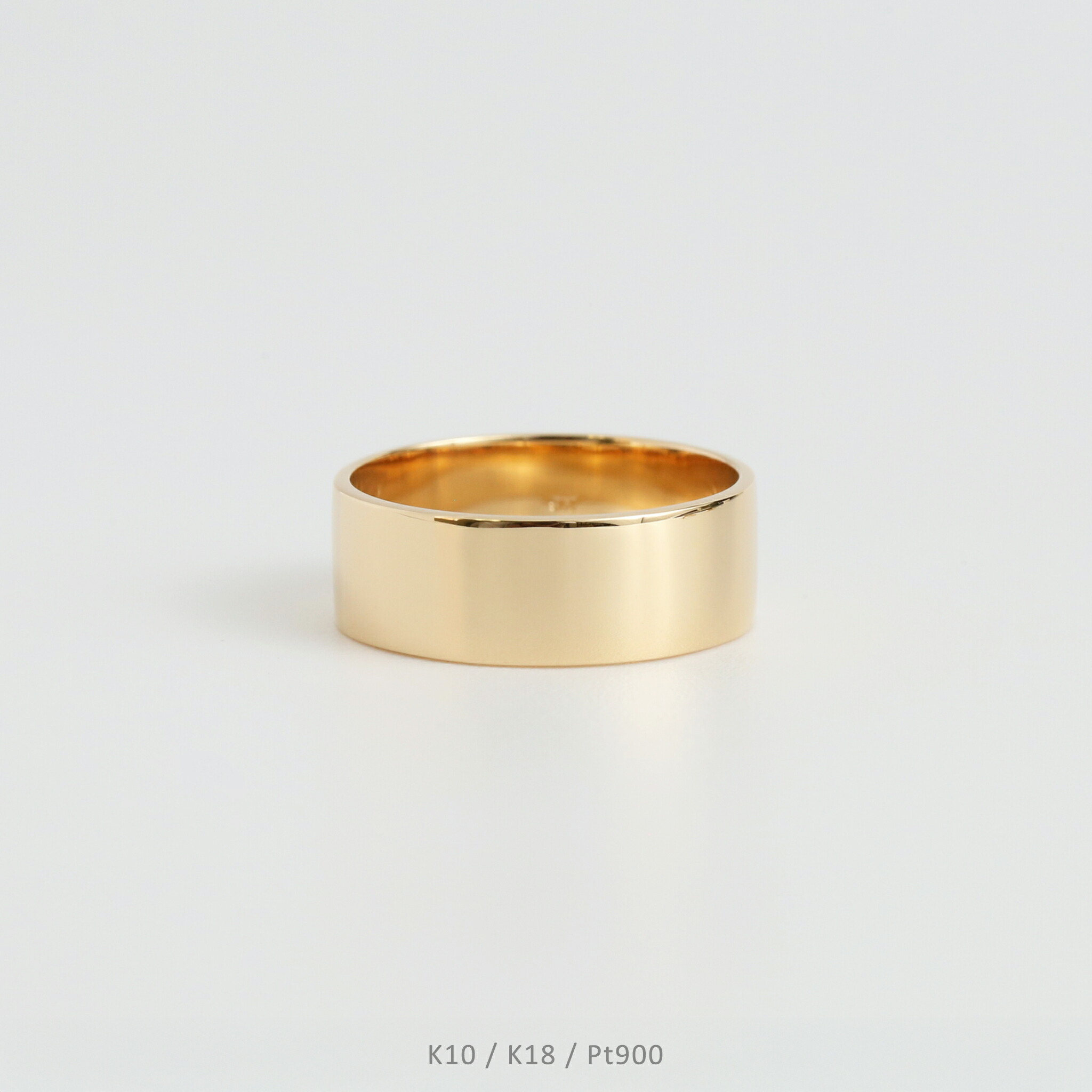 楽天市場】【Nude Plate Ring / X Wide】 K10/K18/Pt900 平打ち 地金