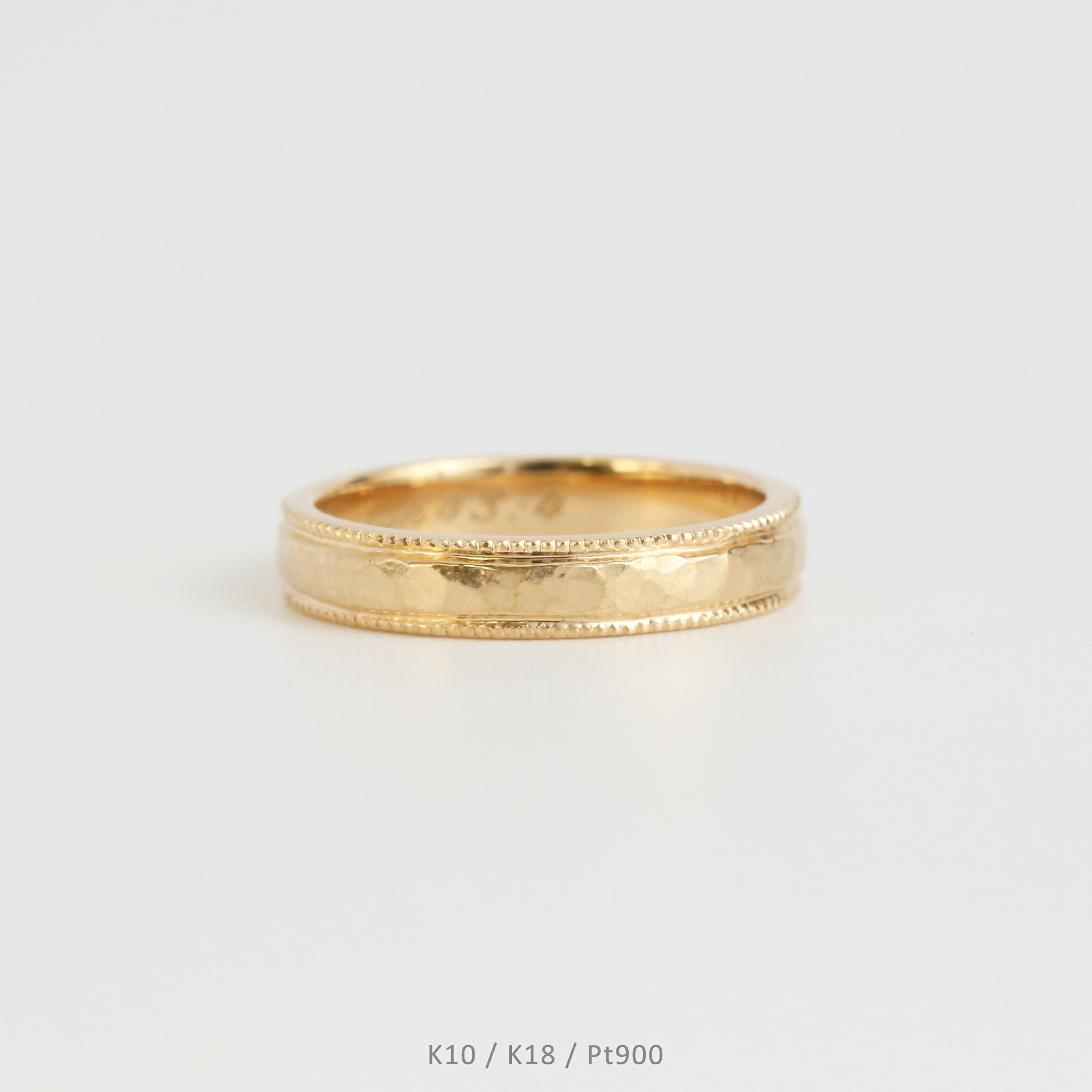 楽天市場】【Broad Ring】 K10/K18/Pt900 つち目 地金 リング 指輪