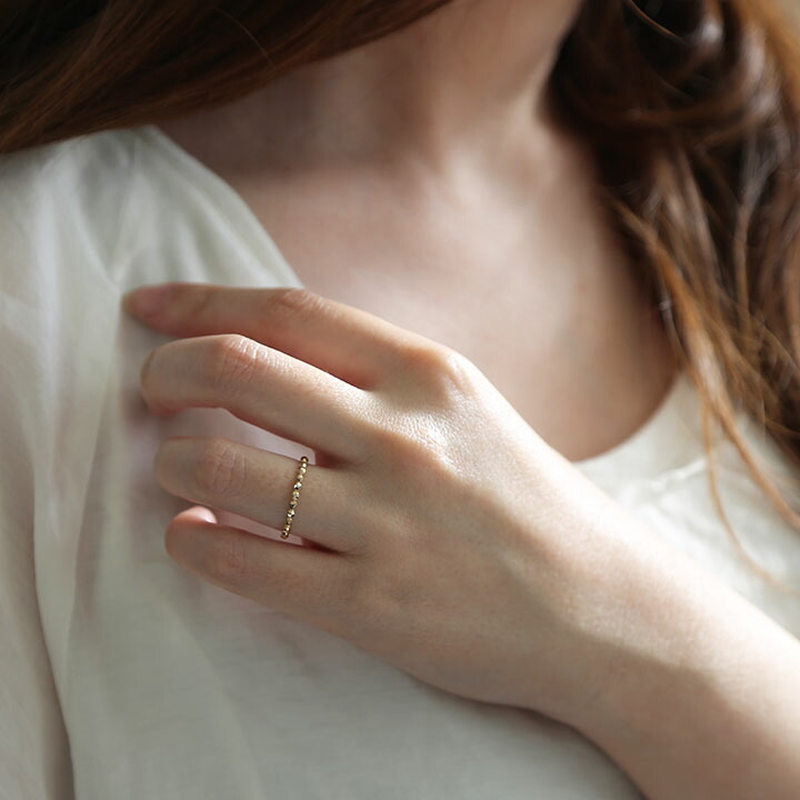 楽天市場】【Amalthea Ring】 K10/K18/Pt900 ミラーカット 地金 リング