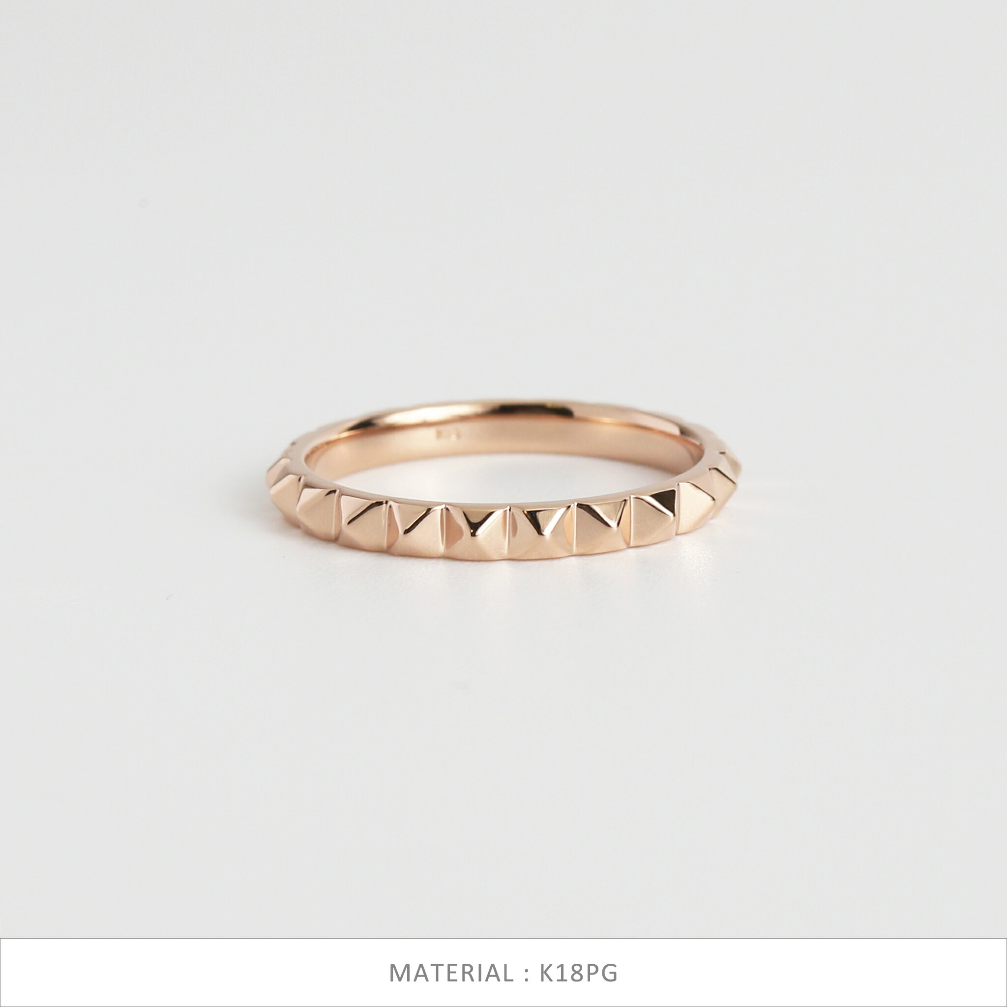 楽天市場】【Stazz Ring type02】 K10/K18/Pt900 一周 スタッズ リング