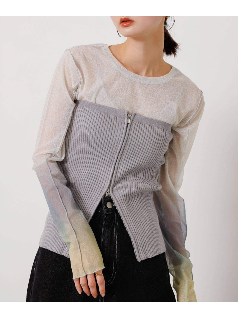 楽天市場】【SALE／50%OFF】ラメジップニットビスチェ SENSE OF PLACE