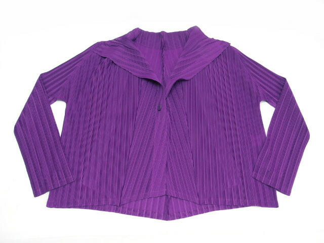 楽天市場】プリーツプリーズ イッセイミヤケ プリーツ カーディガン 紫