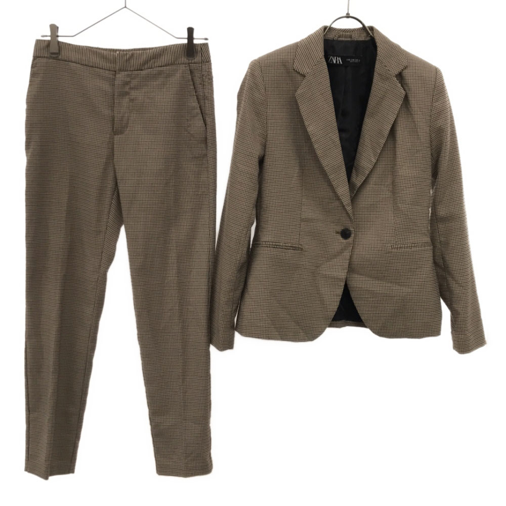 楽天市場】古着 ZARA ザラ 千鳥格子 長袖 パンツスーツ 上下