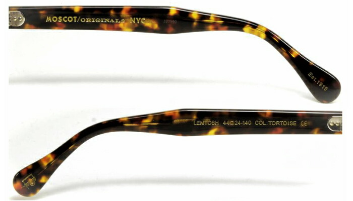 楽天市場】MOSCOT モスコット LEMTOSH レムトッシュ メガネ サイズ 44