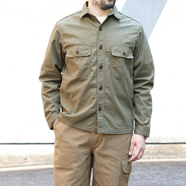 楽天市場】フリーホイーラーズ MILITARY UTILITY SHIRT PLAIN MODEL