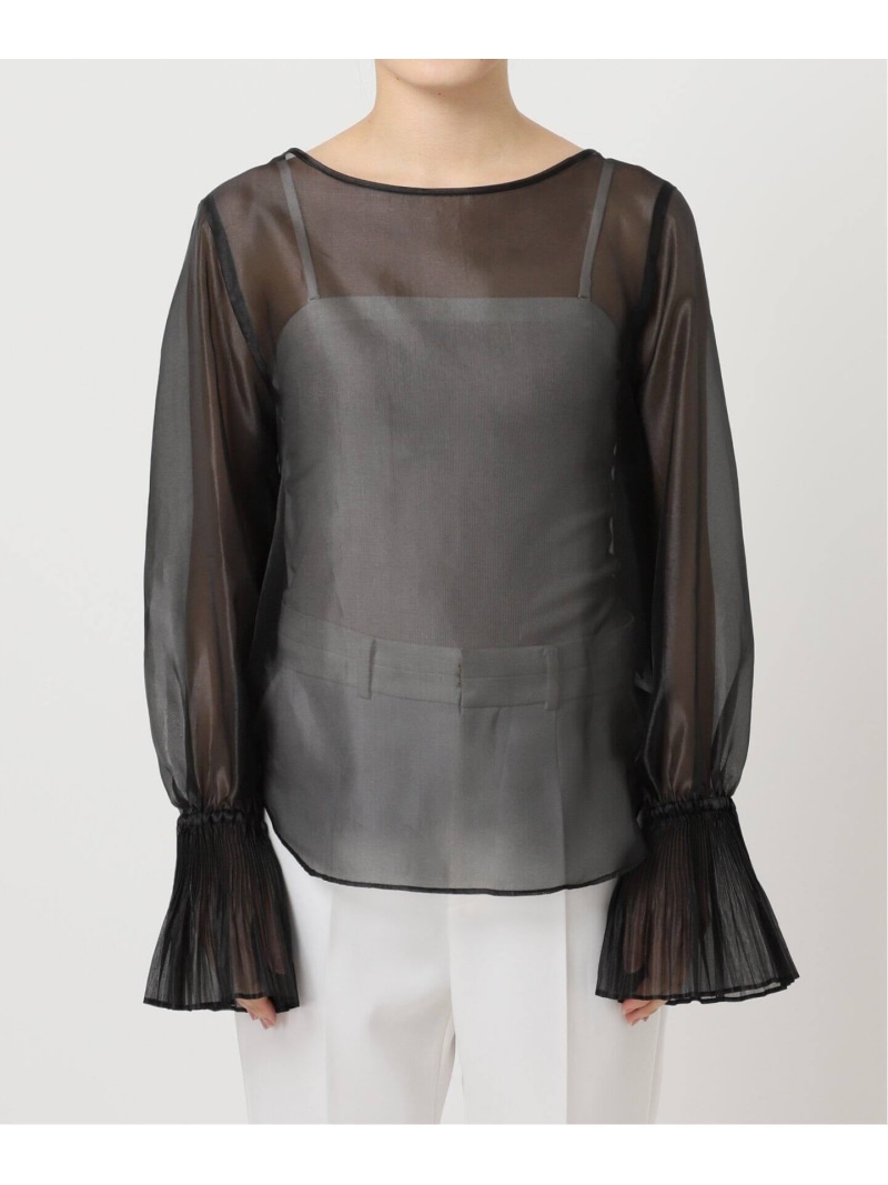 楽天市場】【SALE／30%OFF】パールシアープリーツカフスブラウス NOBLE