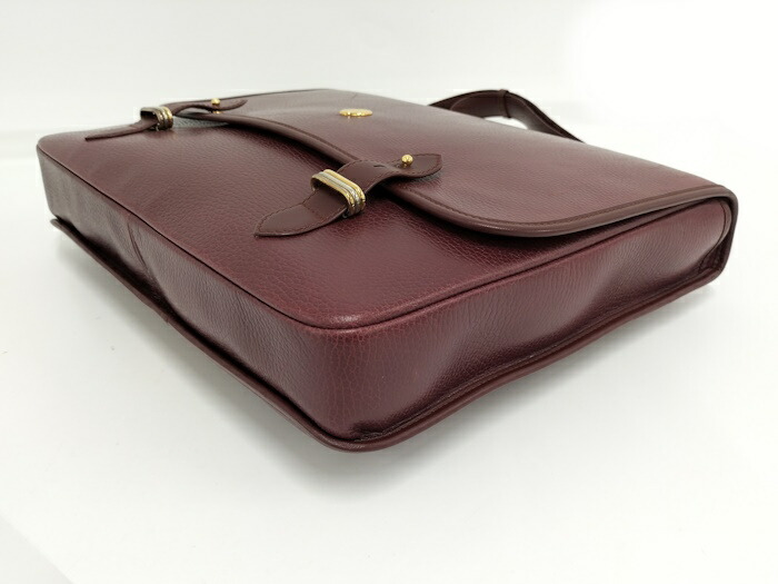 楽天市場】Cartier ビジネス バッグ マストライン レザー ボルドー