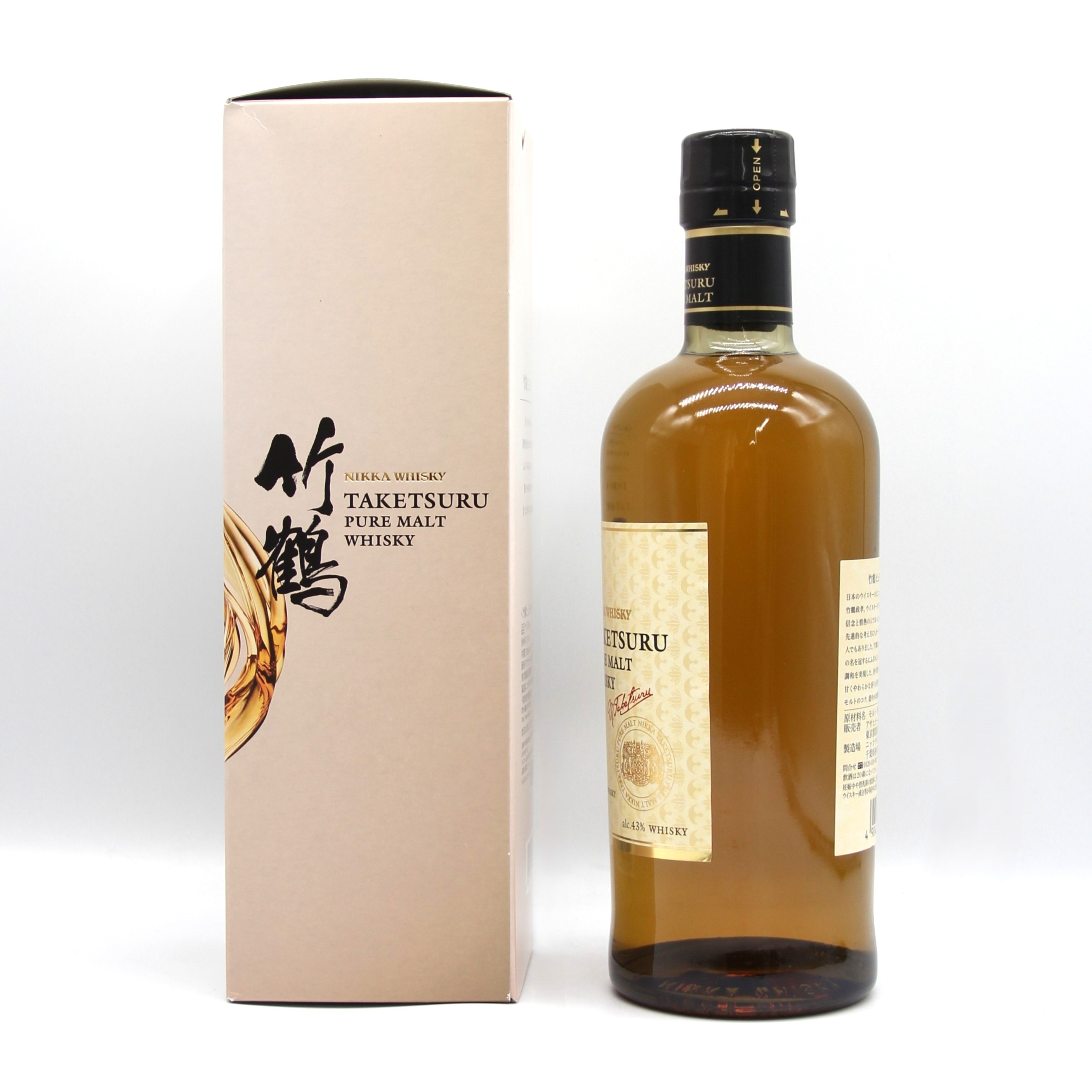 楽天市場】ニッカ ウイスキー ピュアモルト 竹鶴 新ボトル 43% 700ml