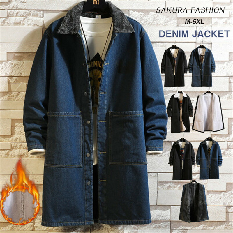 楽天市場】コート メンズ デニムジャケット ロング丈 デニムコート G