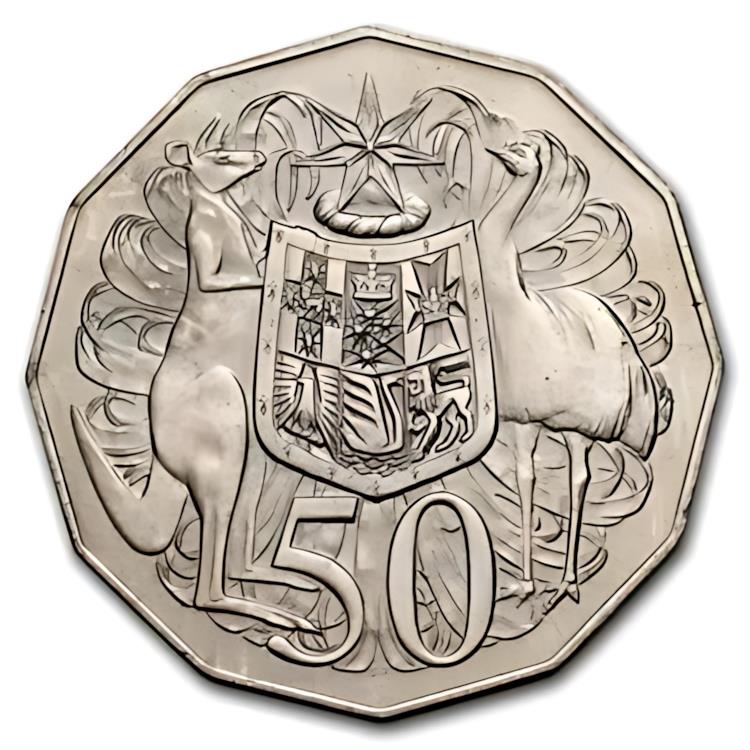 楽天市場】1969 〜 1984 年 オーストラリア 12 角形 50 セント