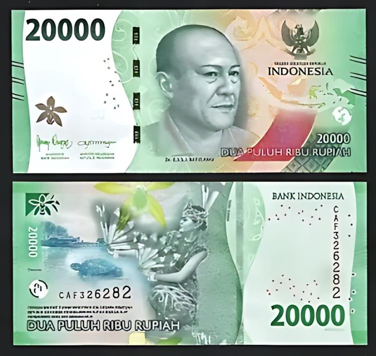 楽天市場】インドネシア 20000 ルピア 2022、UNC、P-新デザイン : 世界