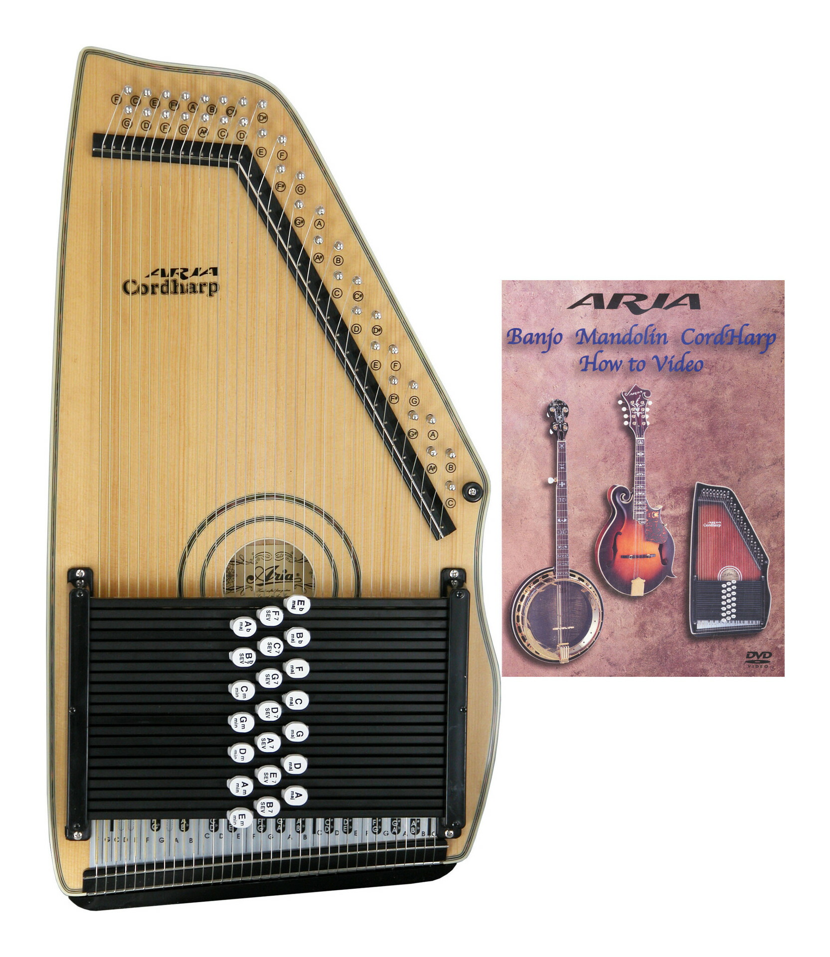 楽天市場】アリア ARIA ACH-210S コードハープ/オートハープ 【送料