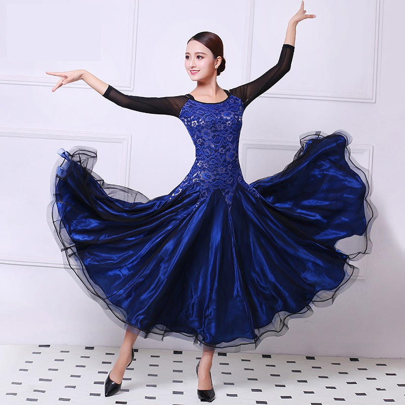 楽天市場】レディース 社交ダンス レース サテン ラテン衣装 モダン